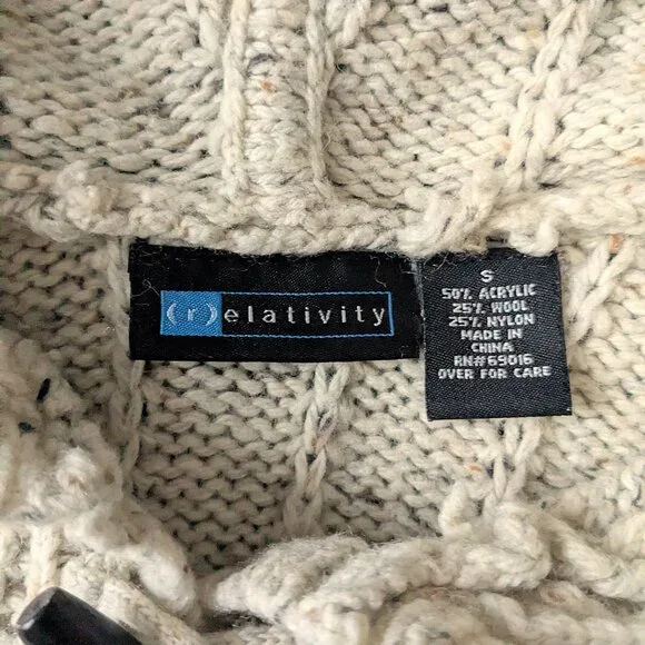 Relativity Sweater Hoodie Cardigan Small EUC - Picture 3 of 7